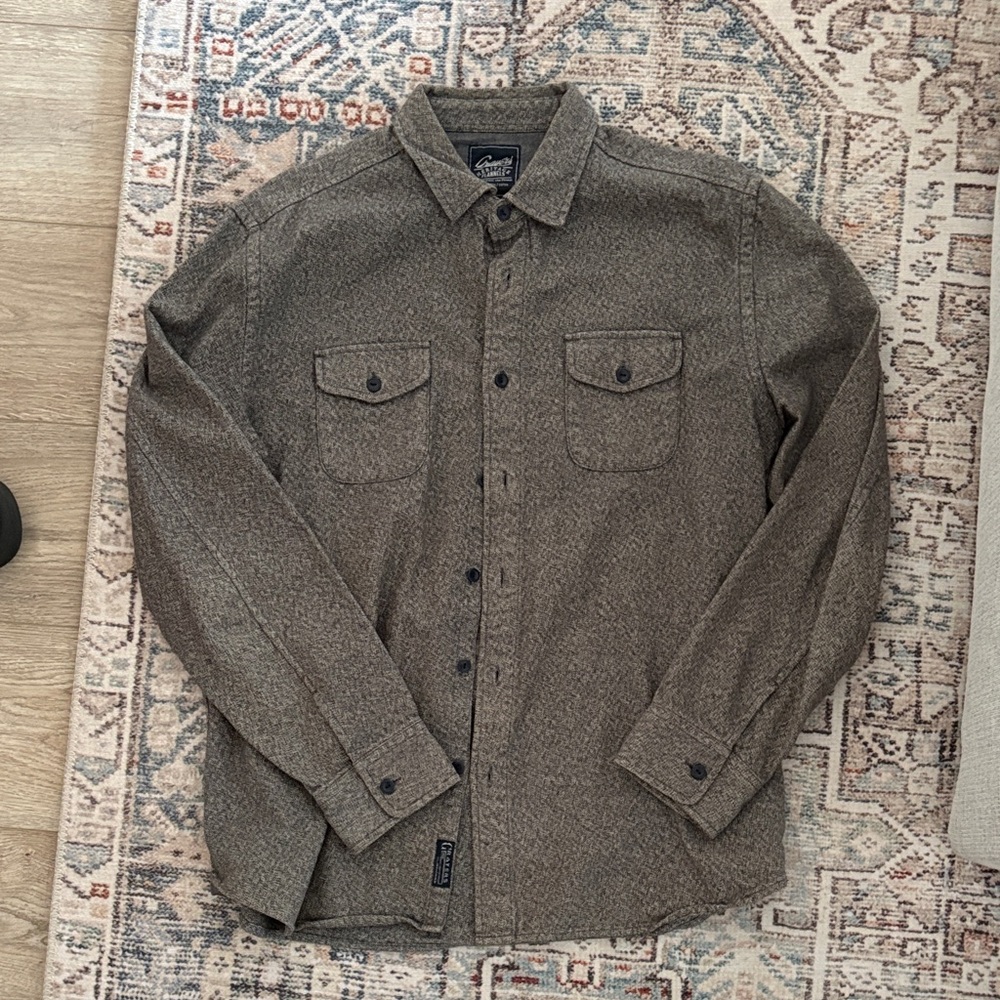 Grayers Brown Casual Button Down Shirt